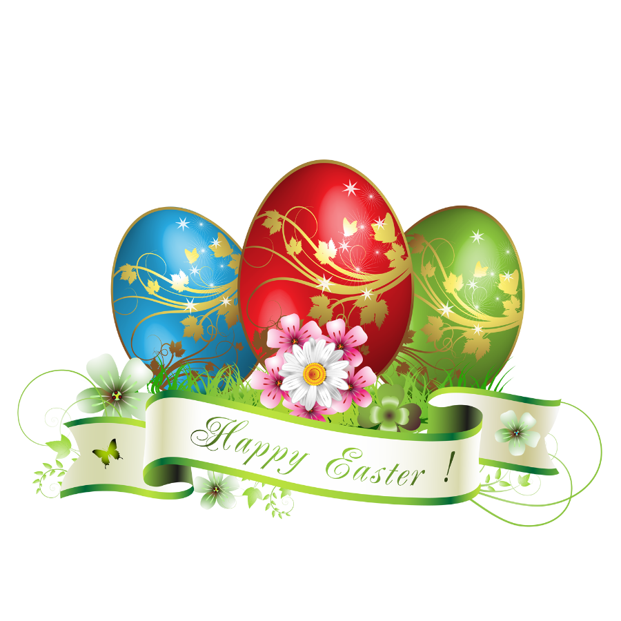 Happy easter egg decoration clipart logo