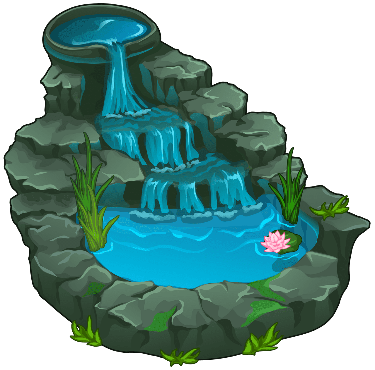 Water fall clipart best image