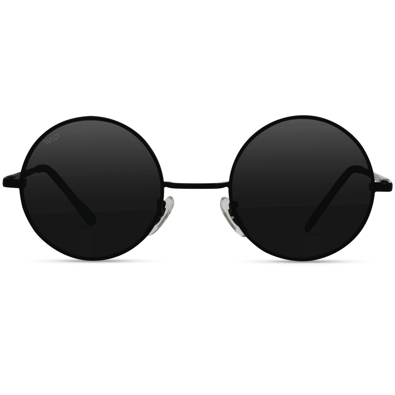 Ethel retro round metal hippie sunglasses john lennon inspired black frame lens clipart vector