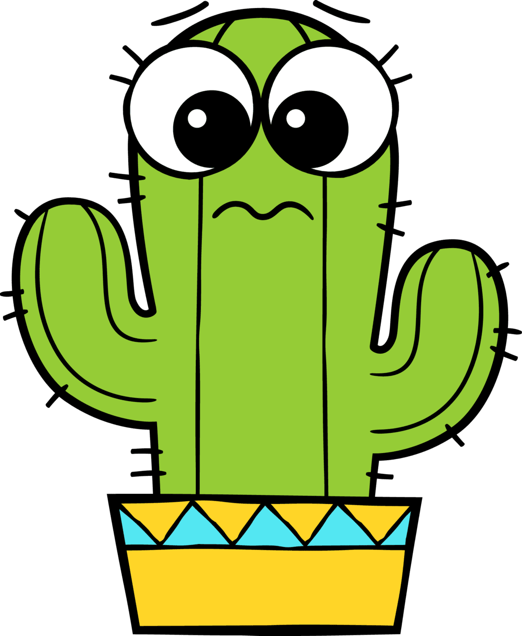 Cactus pin page clipart background