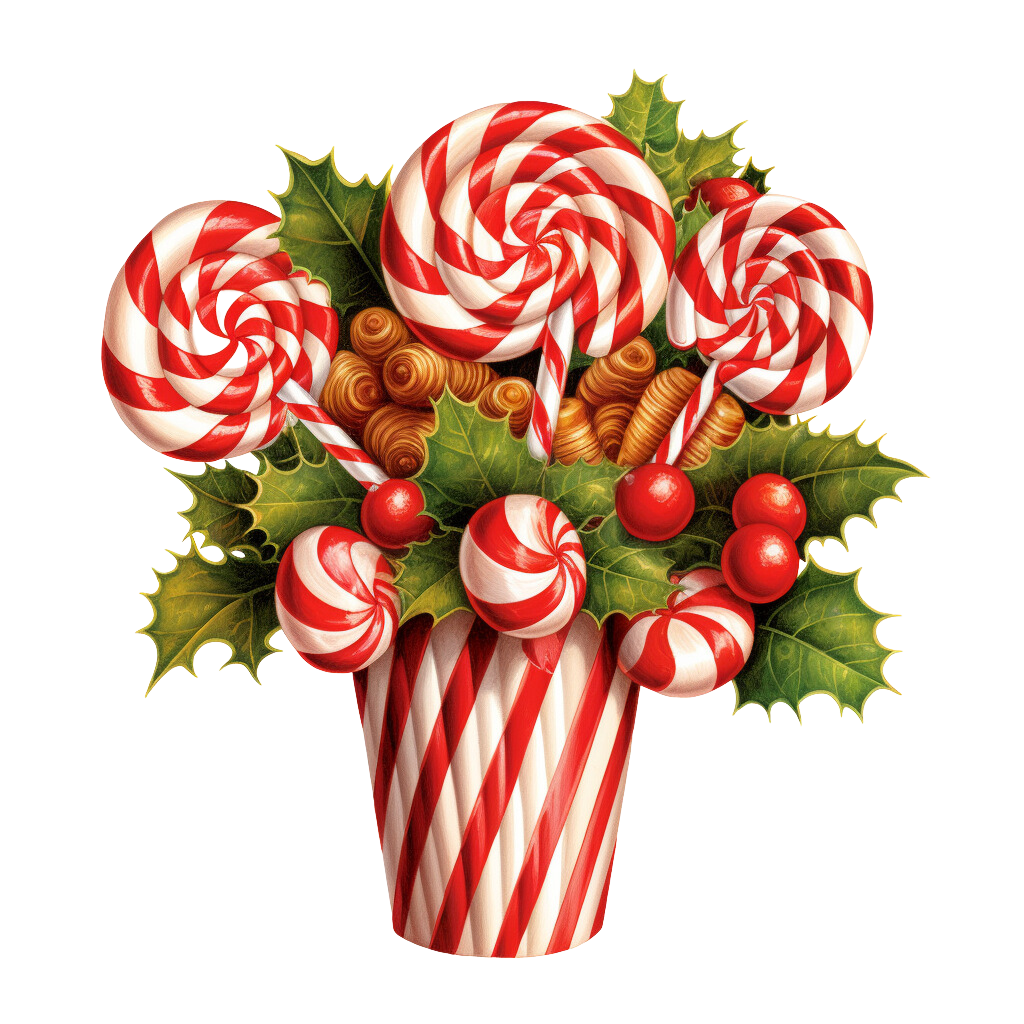 Christmas candy clipart printable artwork logo