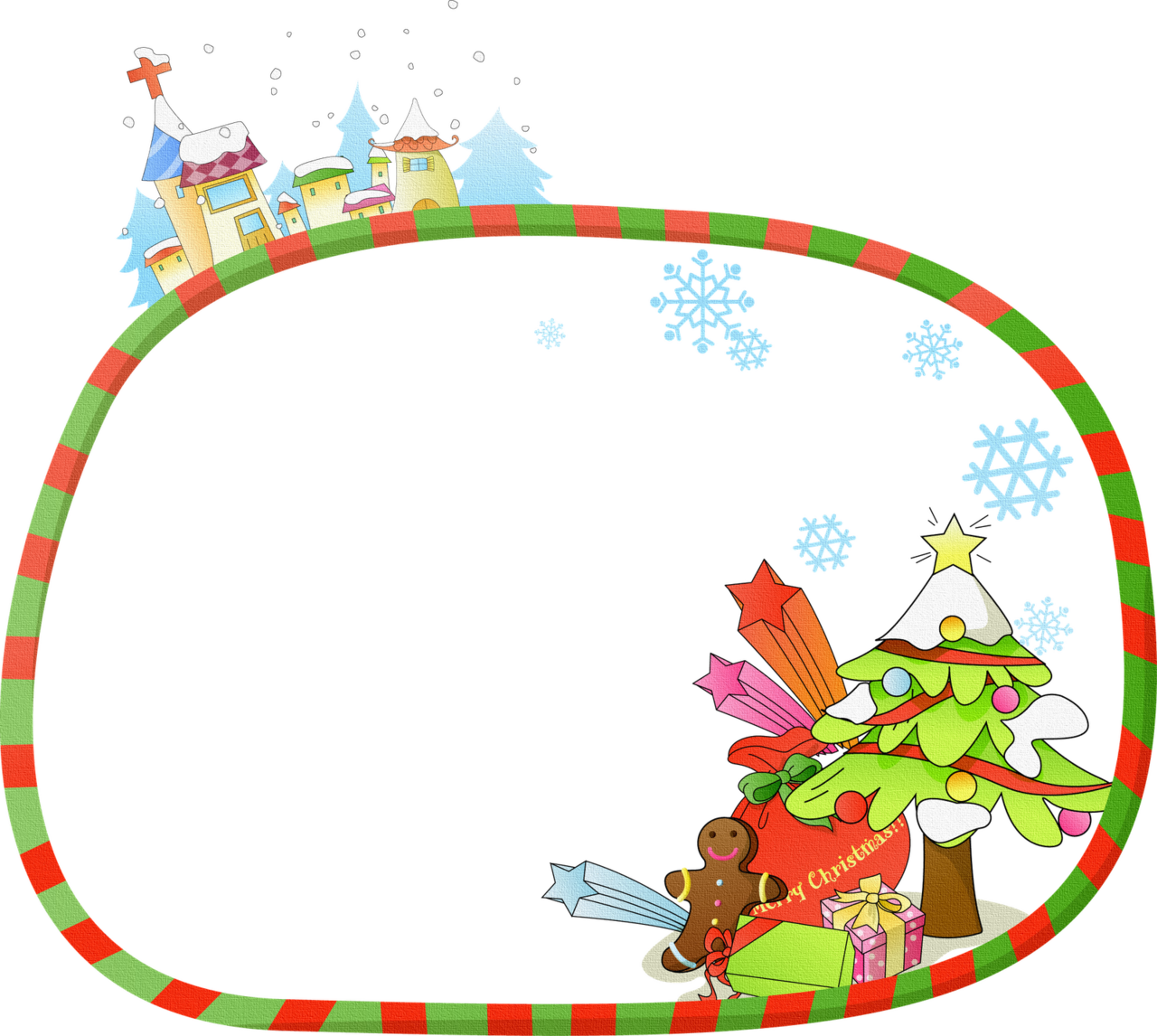 Christmas border pin page clipart logo 2