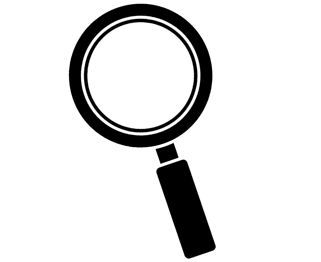 Magnifying glass pin page clipart logo