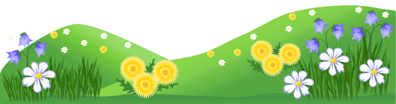 Grass ground with flowers clipart picture