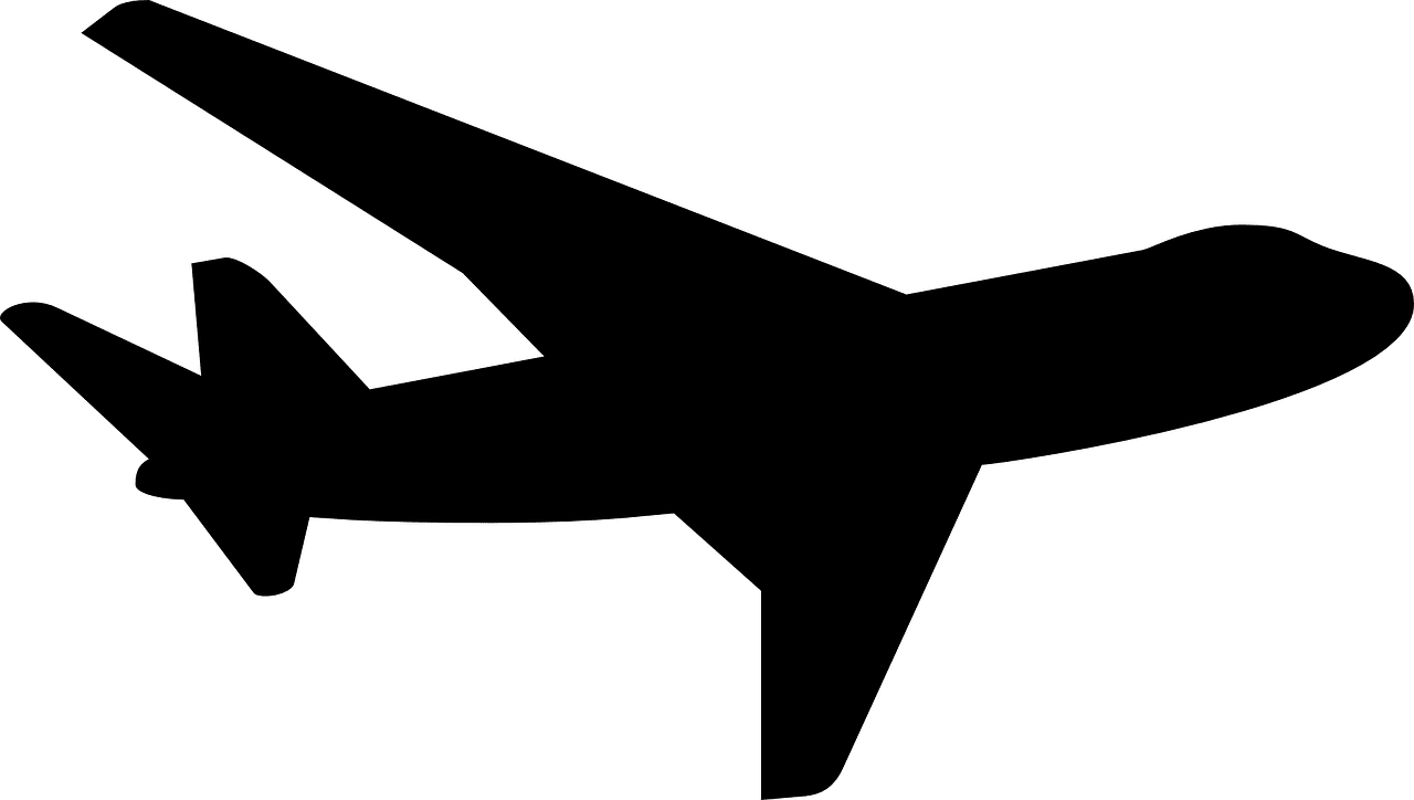 Air plane jet silhouette vector graphic clipart