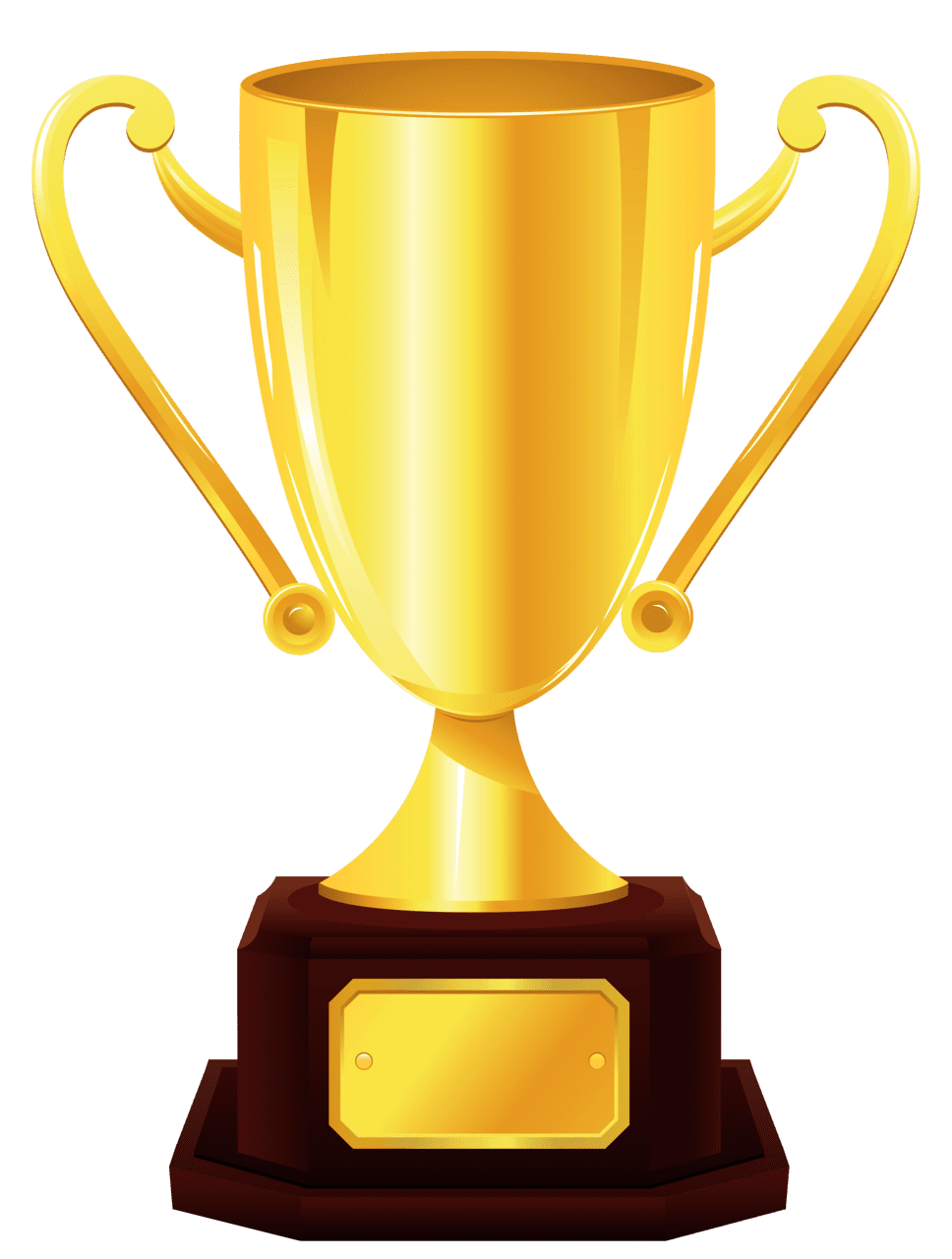 Soccer gold cup trophy clipart picture