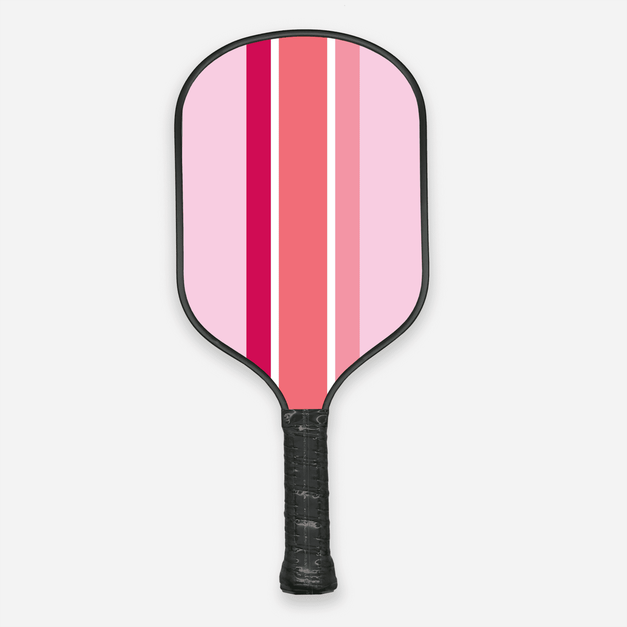 Striped pickleball paddle pink clipart background