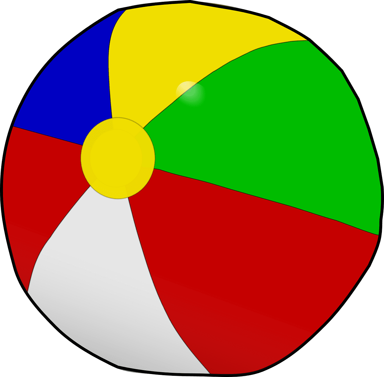 Beach ball pool vector graphic clipart