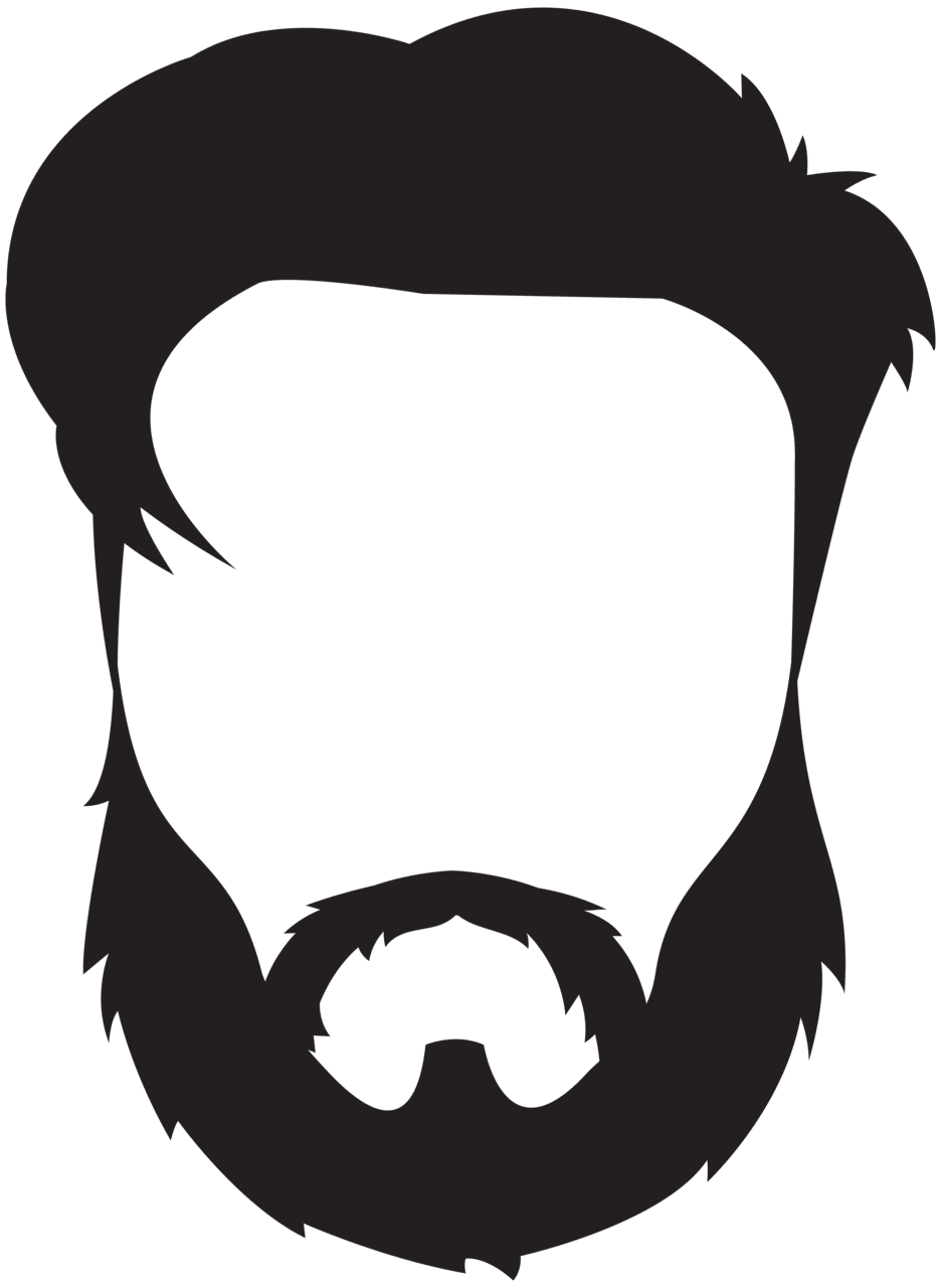 Man hair beard mustache clipart image