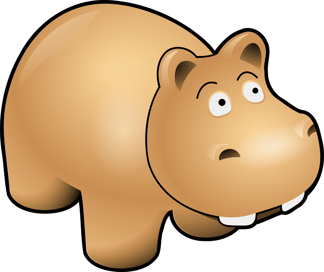 Hippo brown mammal danger wildlife image from clipart