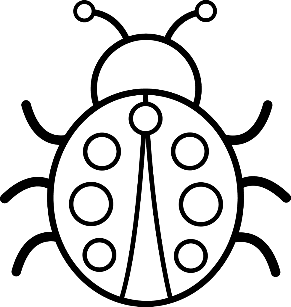 Ladybug printable coloring pages clipart vector