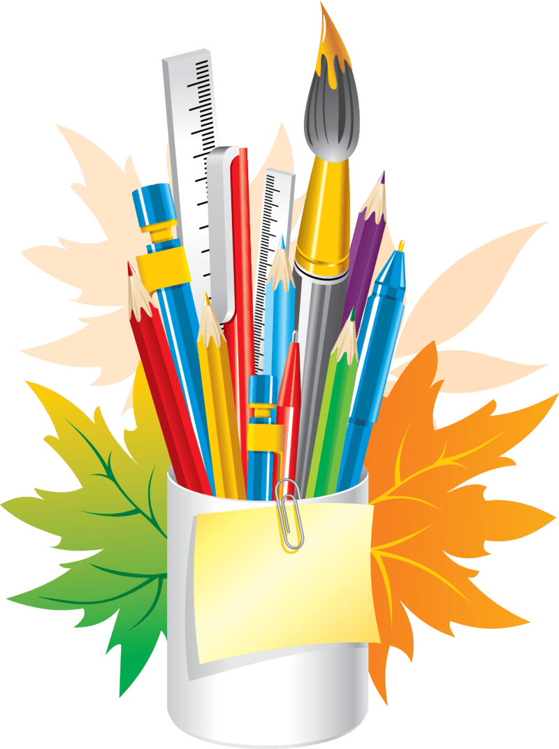 Paintbrush rentree scolaire clipart background