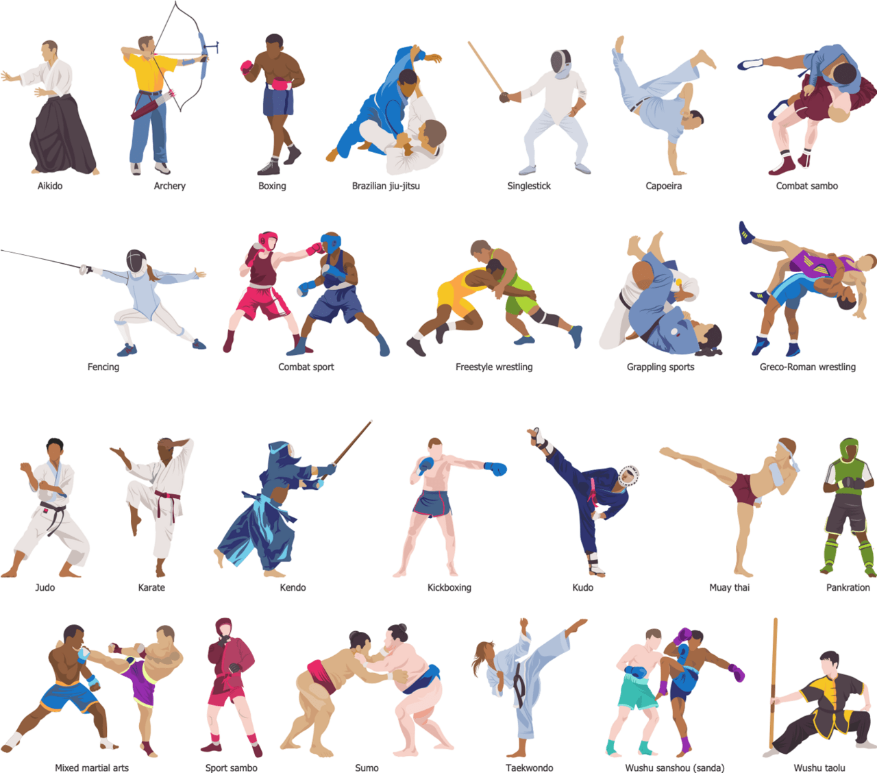 Summer sports clipart image