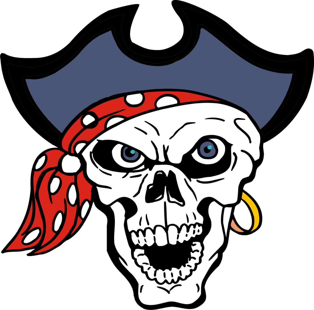 Skeleton pirate clipart background