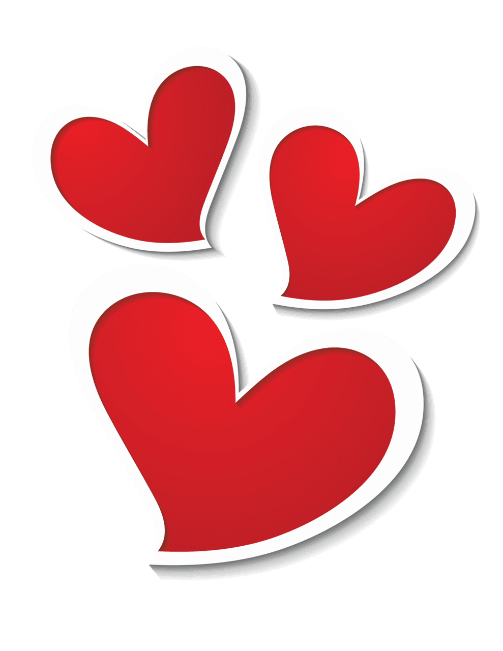 Love three hearts decor clipart picture