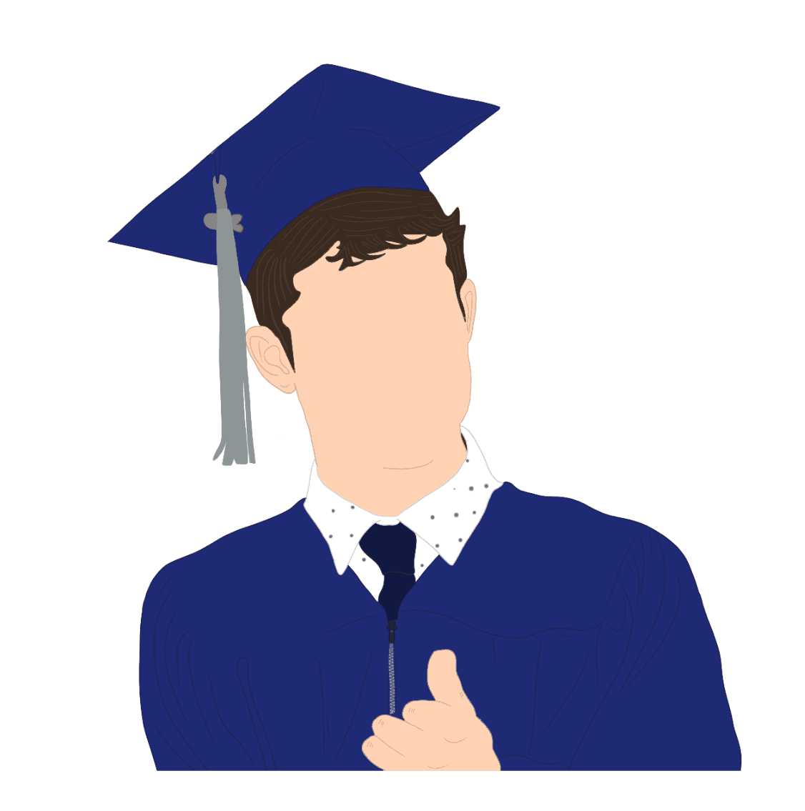 Graduation hat clay sticker clipart background