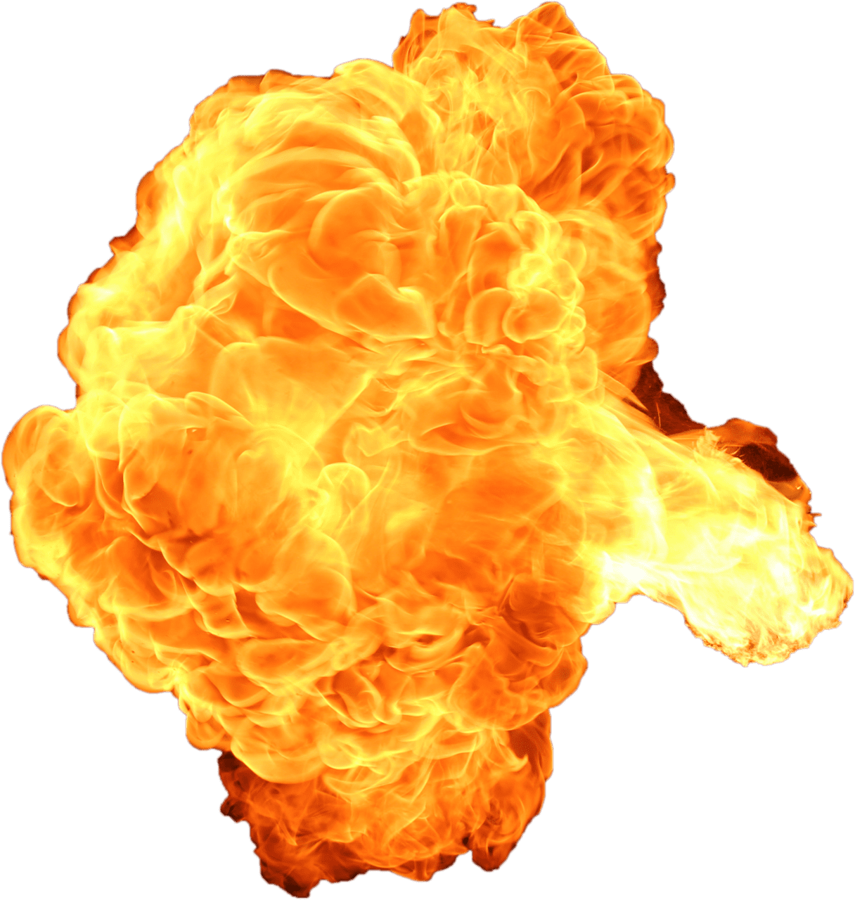 Giant hot firebomb explosion clipart picture