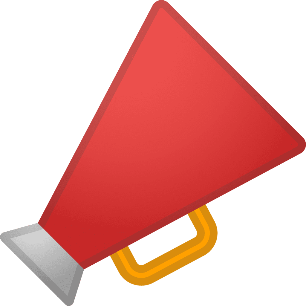 Megaphone emoji for clipart vector