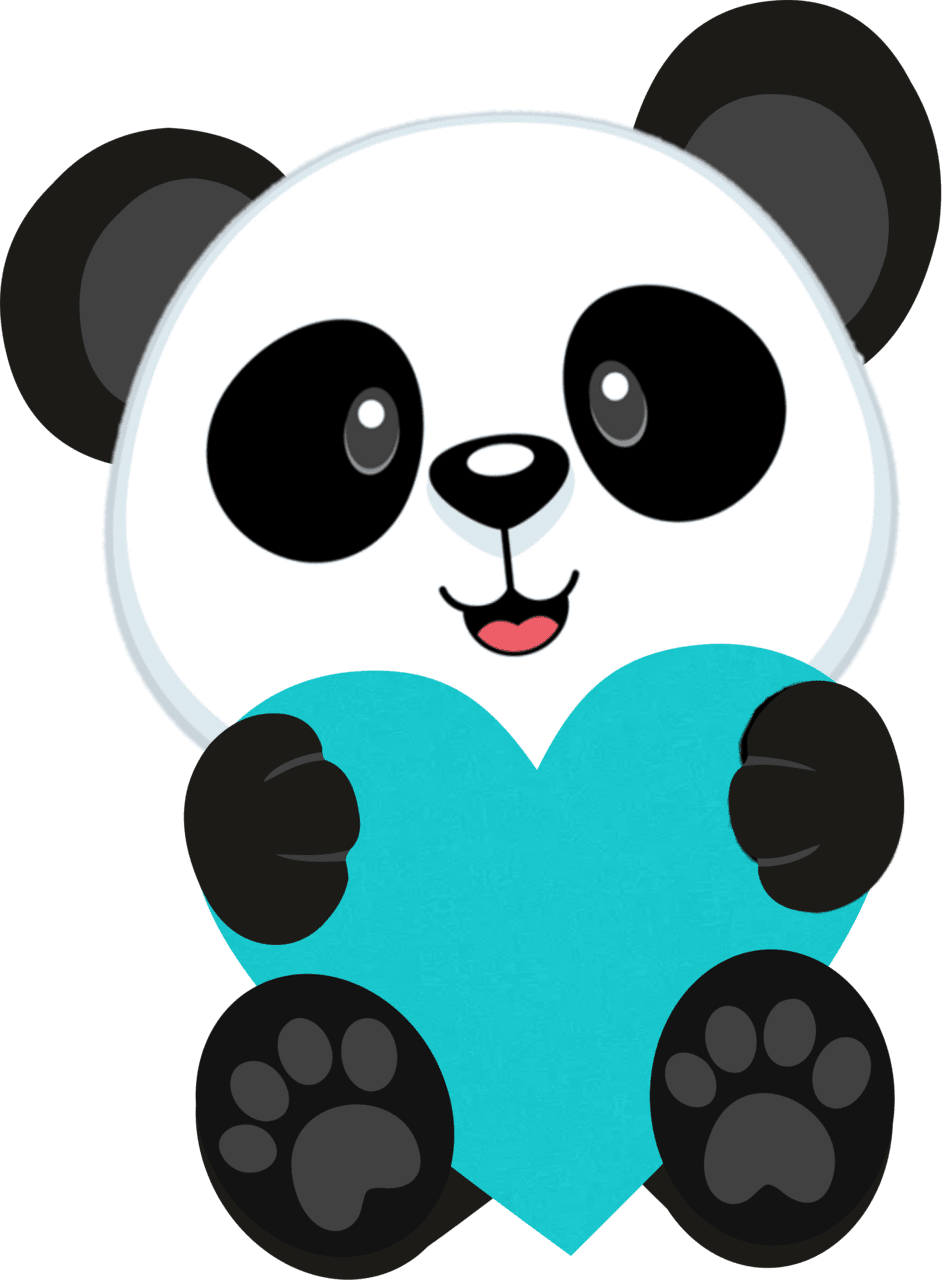 Oso panda clipart free