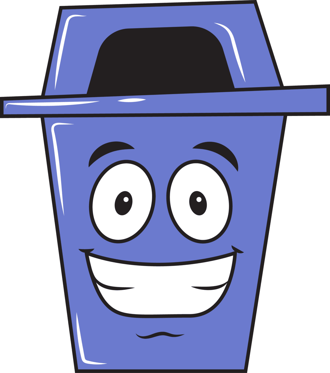 Trash can how to dispose of or recycle cutlery compostable plastic default clipart vector
