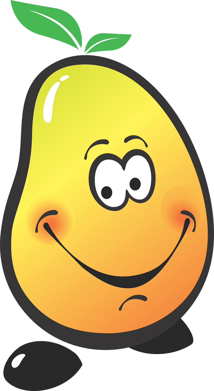 Smiley face mango clipart free