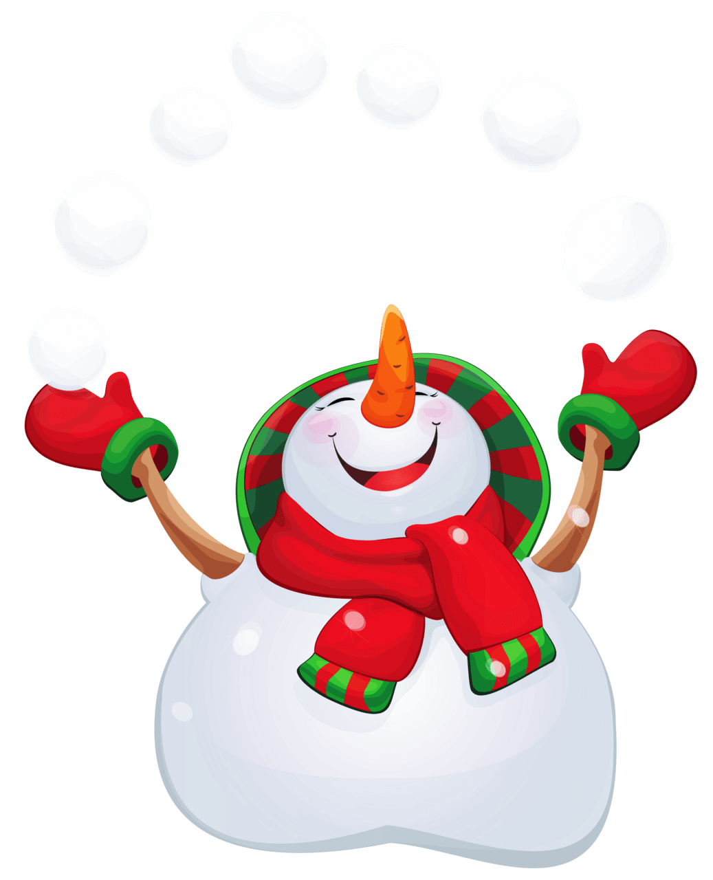 Happy snowman clipart background