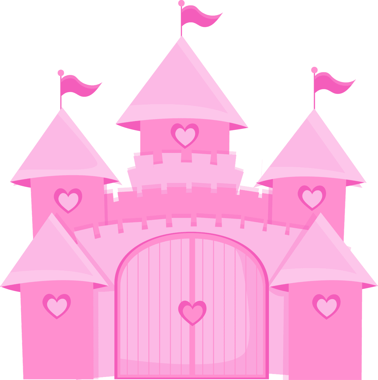 Castle pin page clipart vector 2