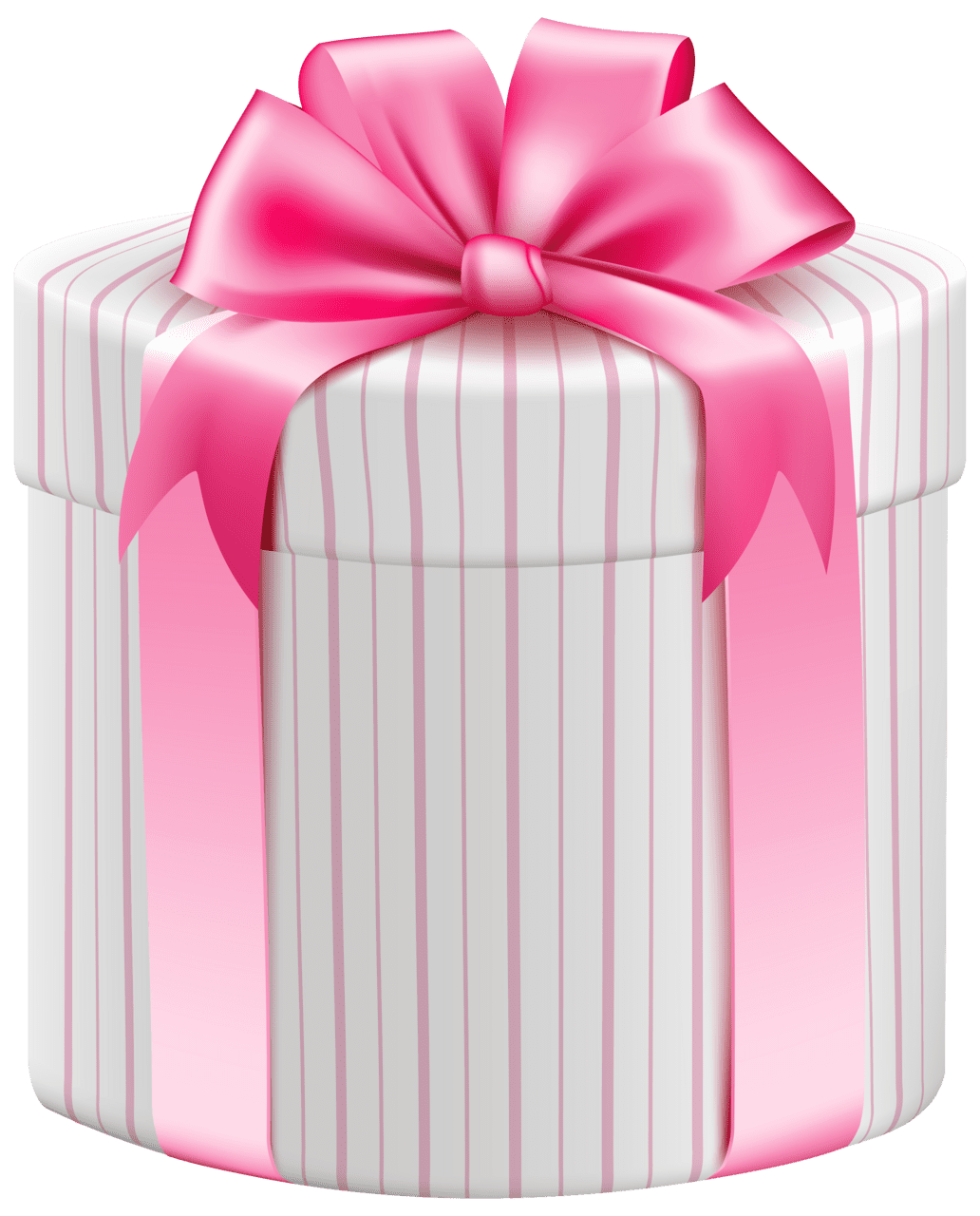 Present white striped box clipart image