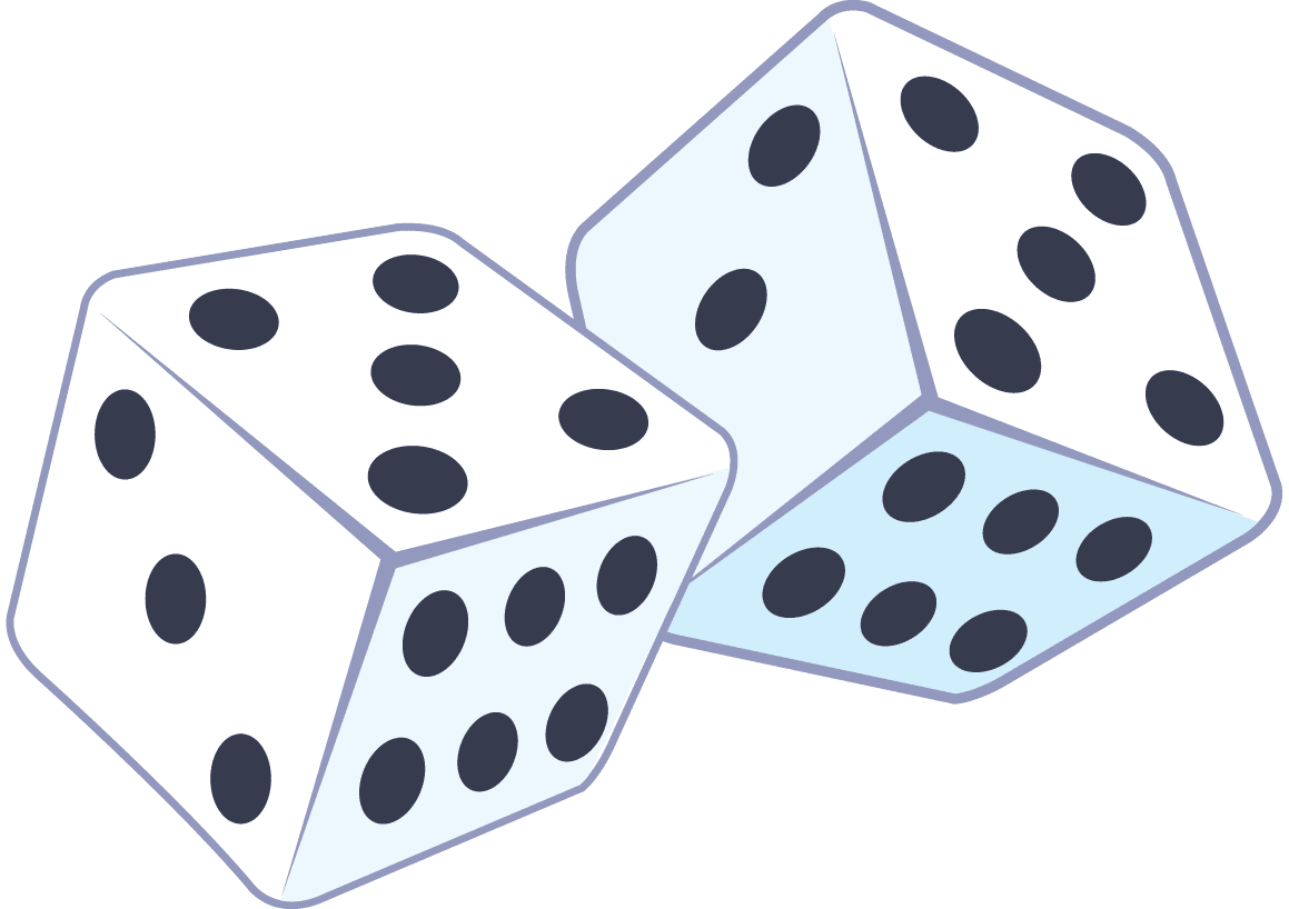 Dice pin page clipart logo