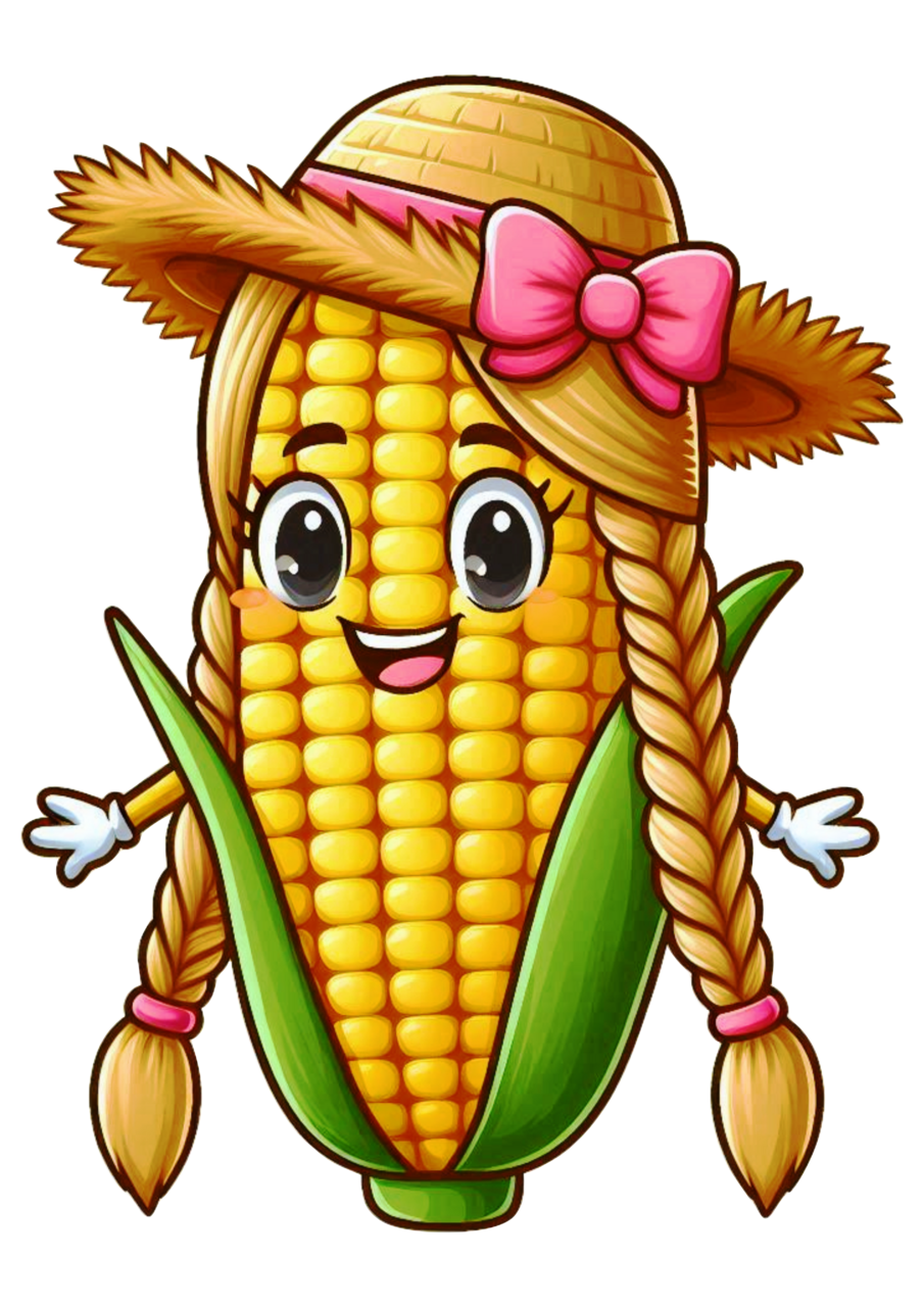 Corn pack de imagens festa junina espiga milho desenho simples jo clipart