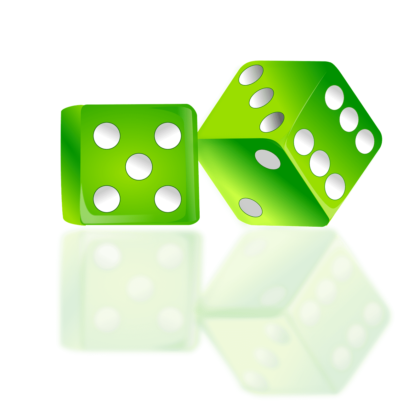 Dice luck games vector graphic clipart