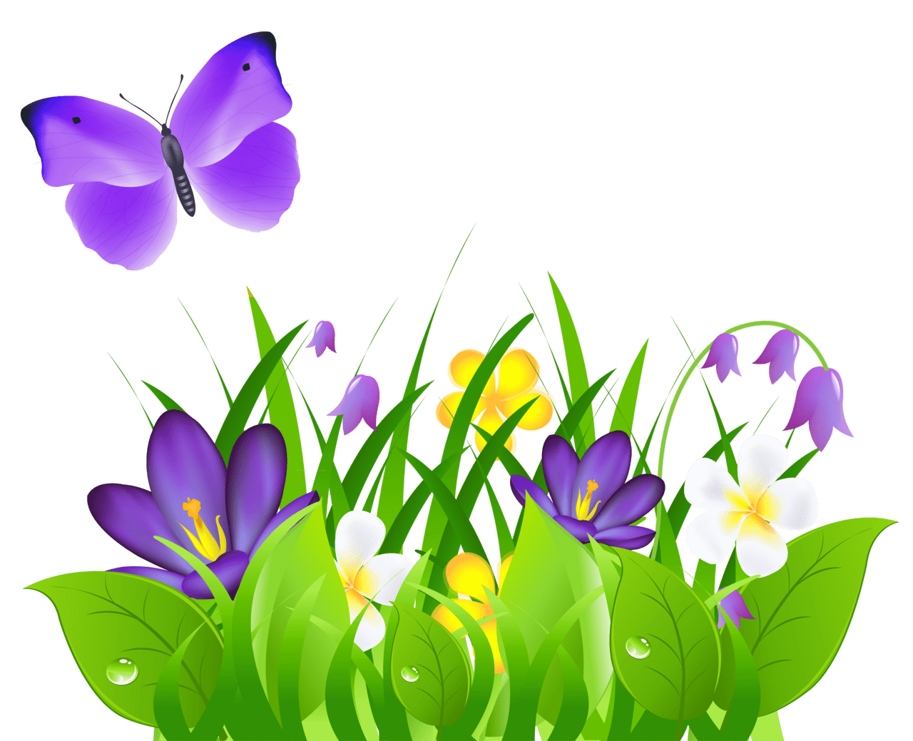 Spring flowers pin page clipart photo 2