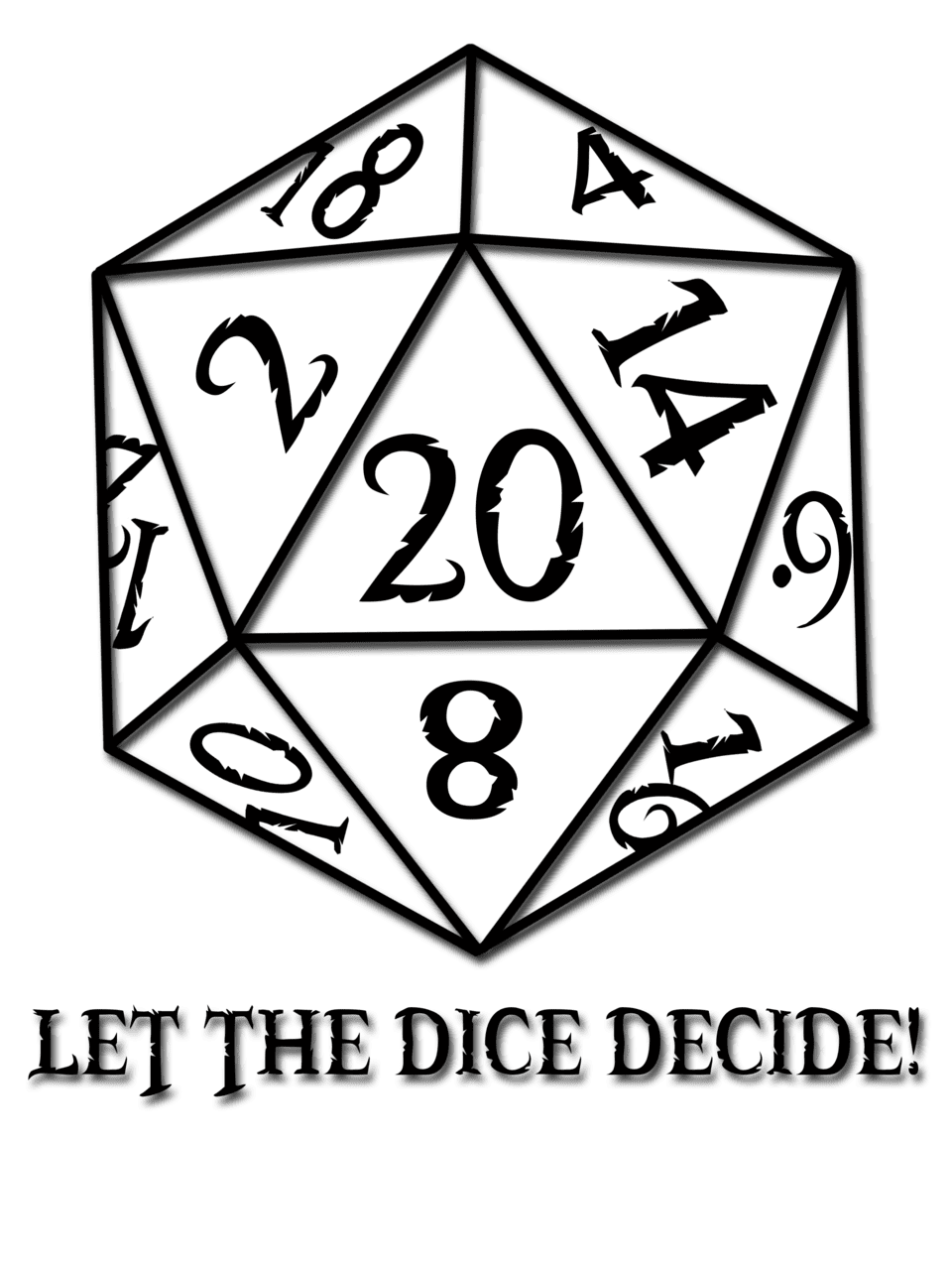 Dice platonic solid dungeons system dragons black fav fre img clipart vector