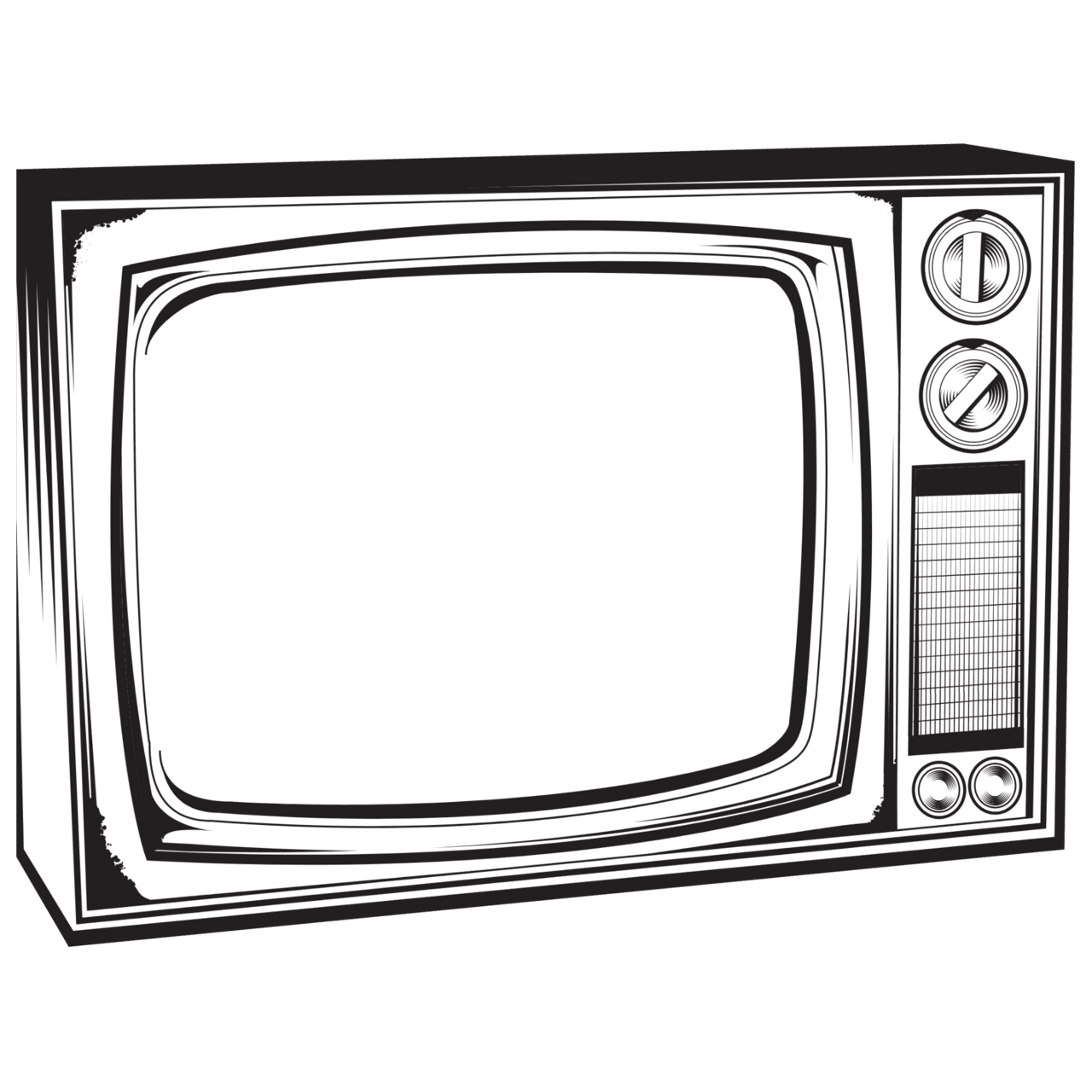 Tv vintage television clipart picture