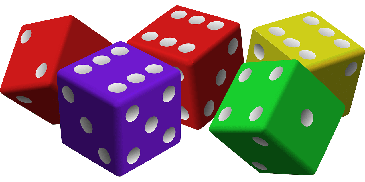 Dice game luck vector graphic clipart