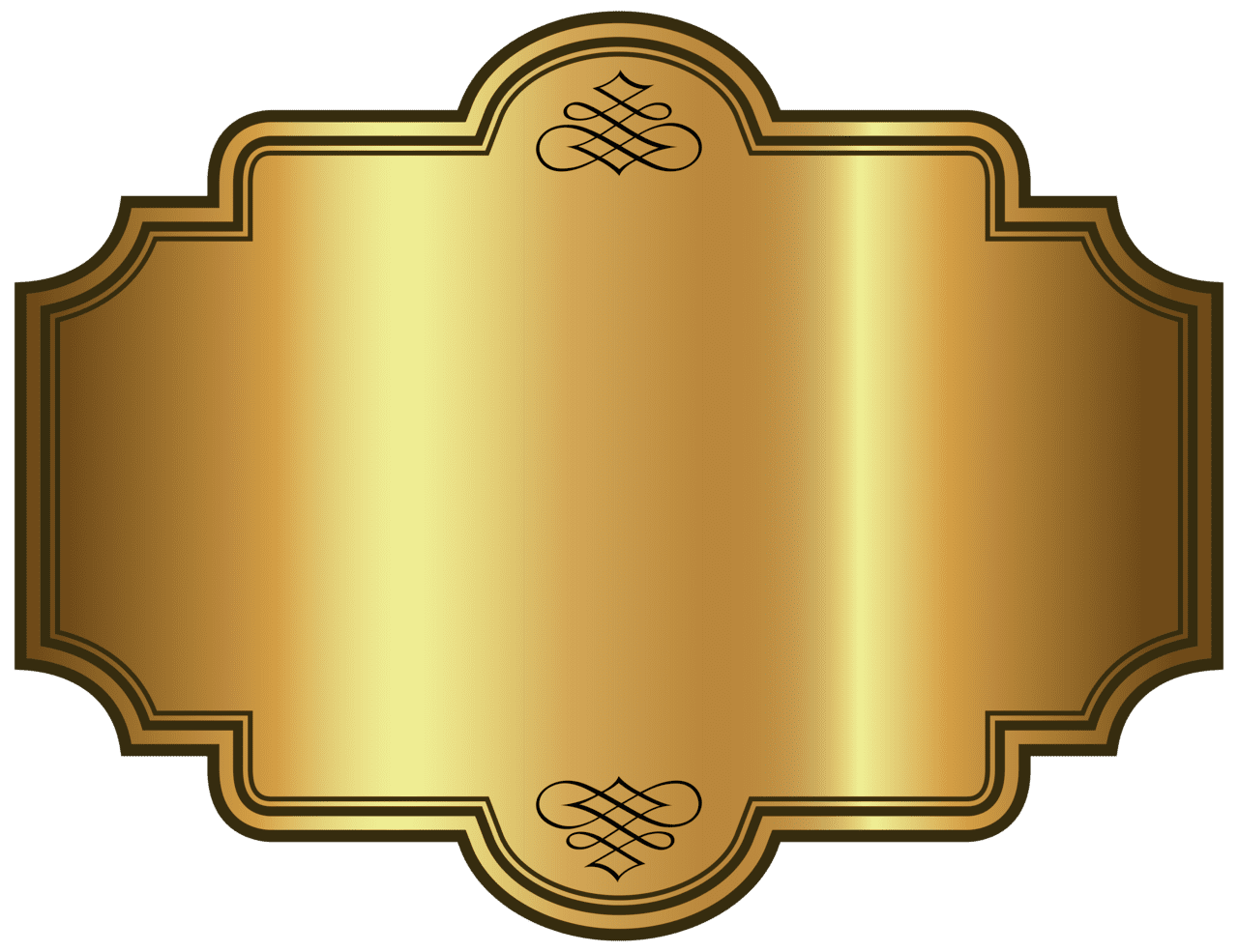 Scroll golden luxury label template clipart picture