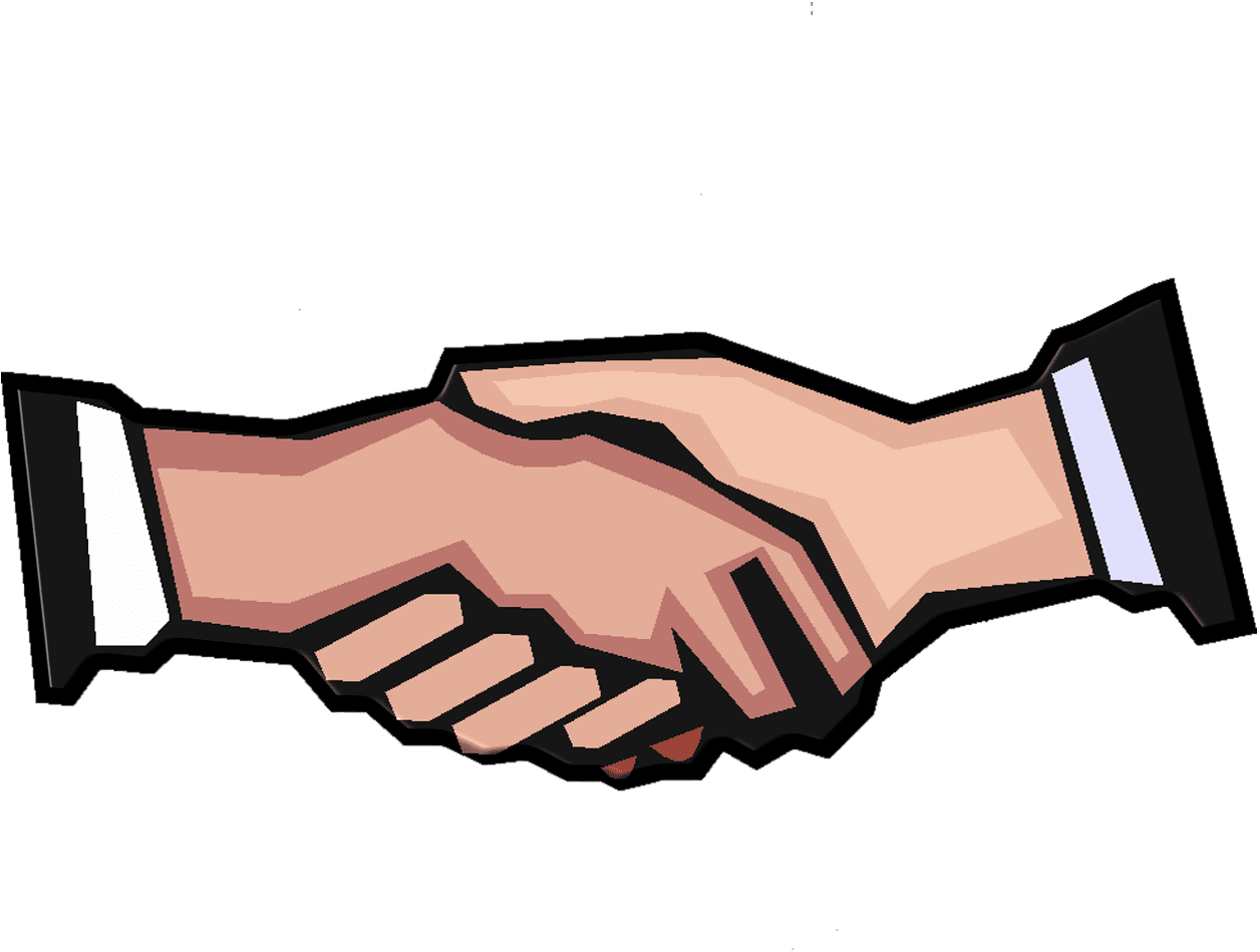 Respect agreement huge bie handshake clipart image with no background