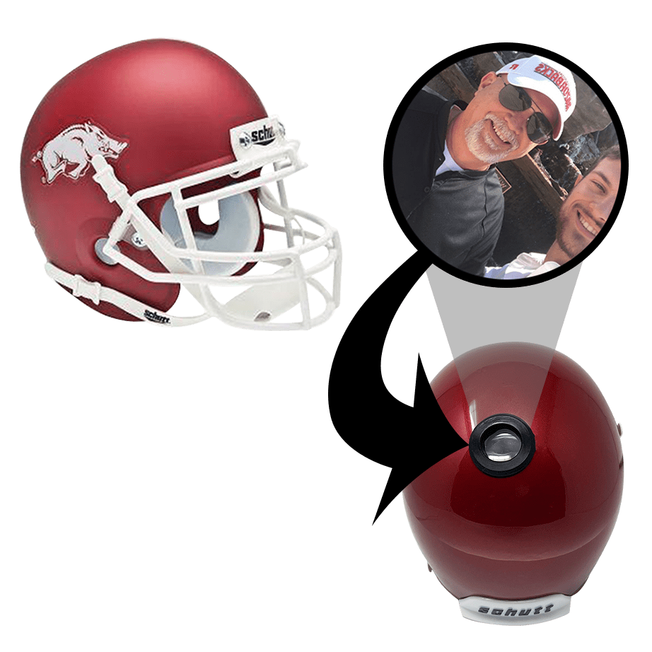 Football helmet arkansas rasorbacks college collectible schutt mini picture inside fanz collectibles clipart