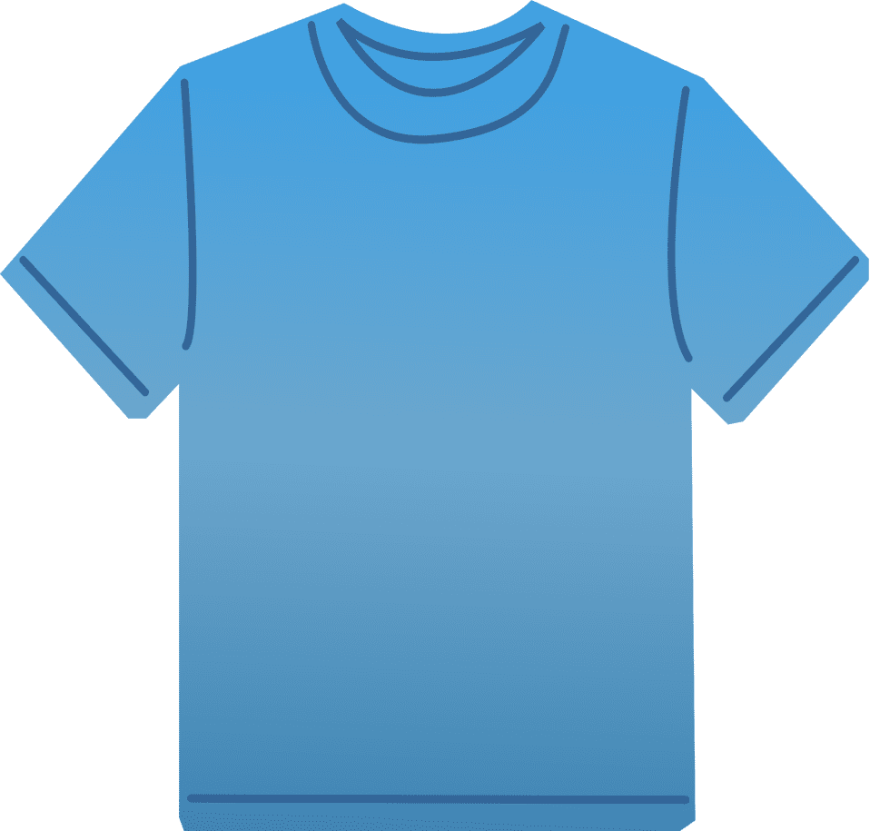 Shirt photo of blank blue clipart