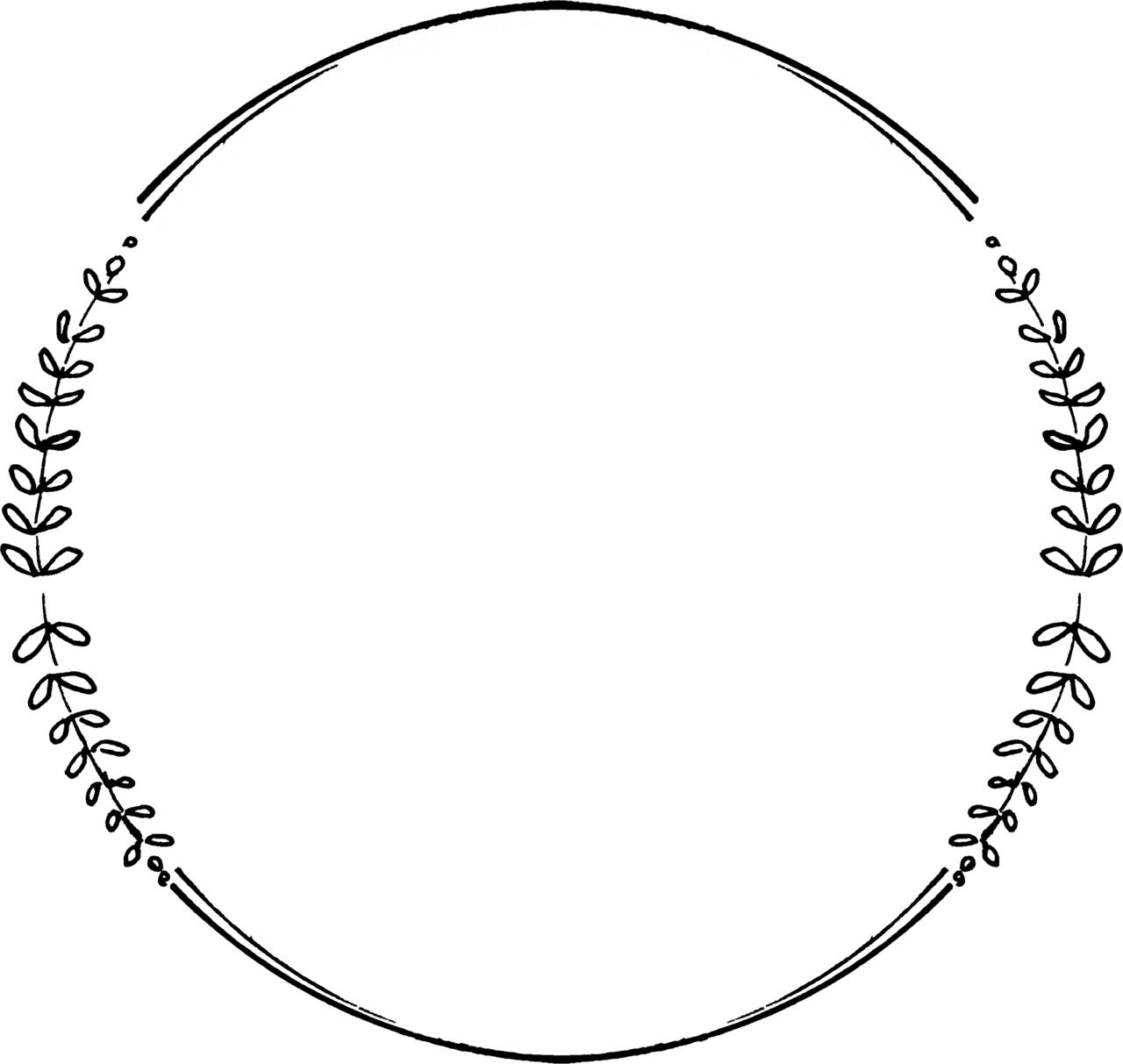 Circle clipart wreath for review image