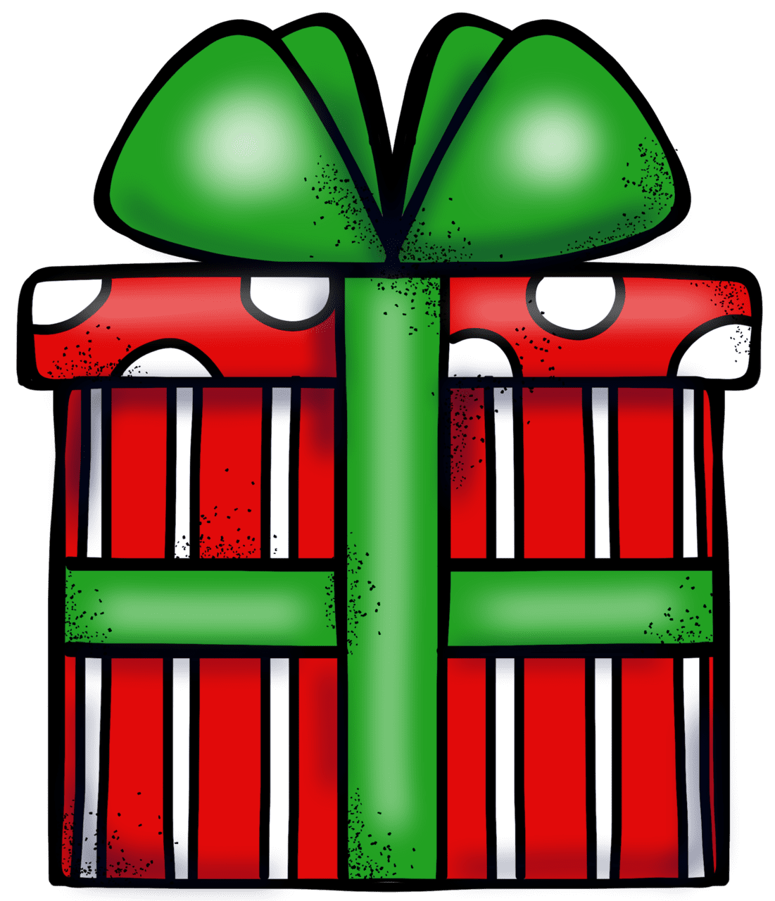 Christmas present pin page clipart picture 2