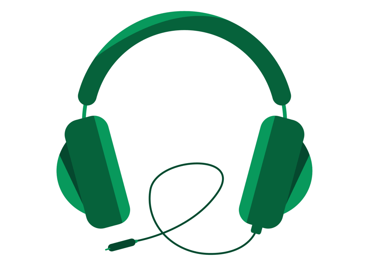 Headphones green by yetendra bhandari clipart background
