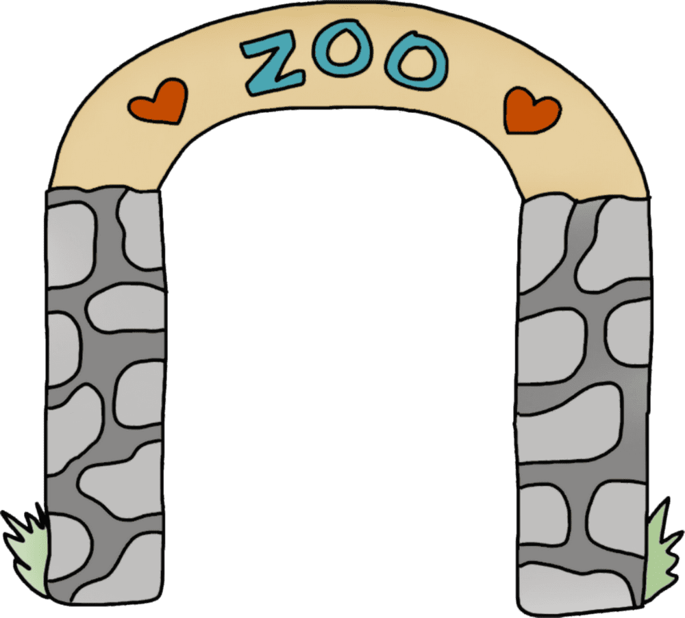 Children go to zoo clipart applique patterns trip the image