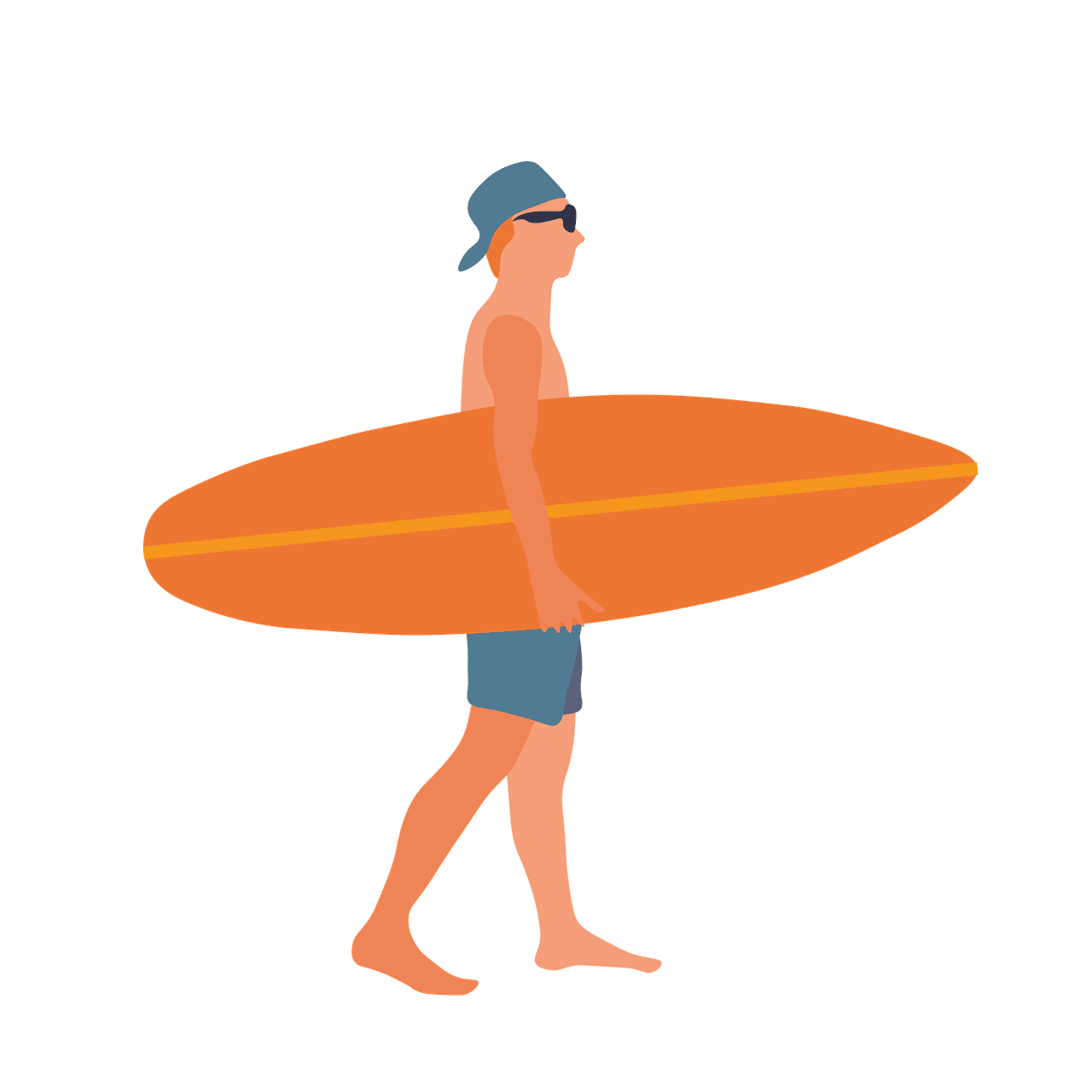 Surfboard vector art graphics clipart 2