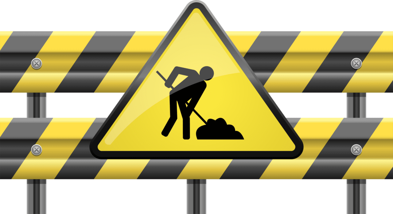 Under construction zone clipart design free