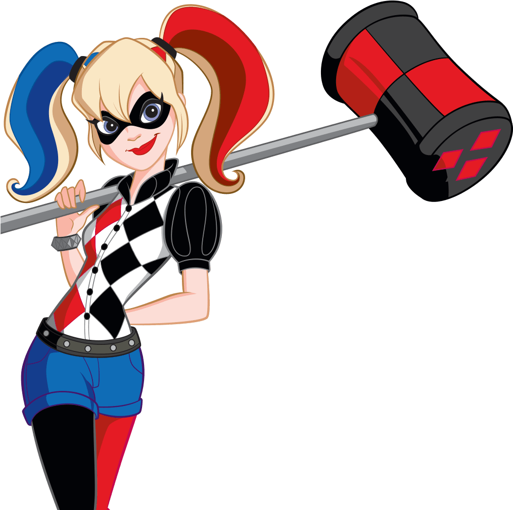 Superhero harley quinn dc super hero girls clipart full size pinclipart image