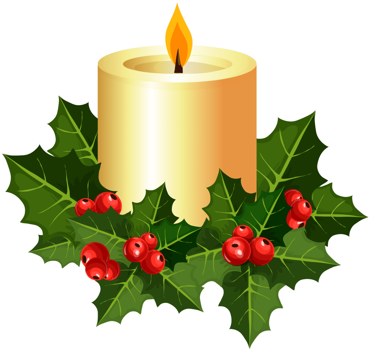 Christmas candle clipart clip art