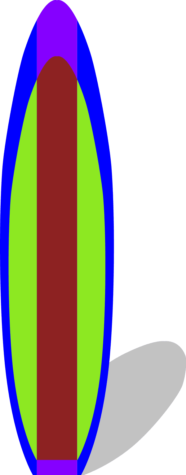 Surfboard circle clipart image