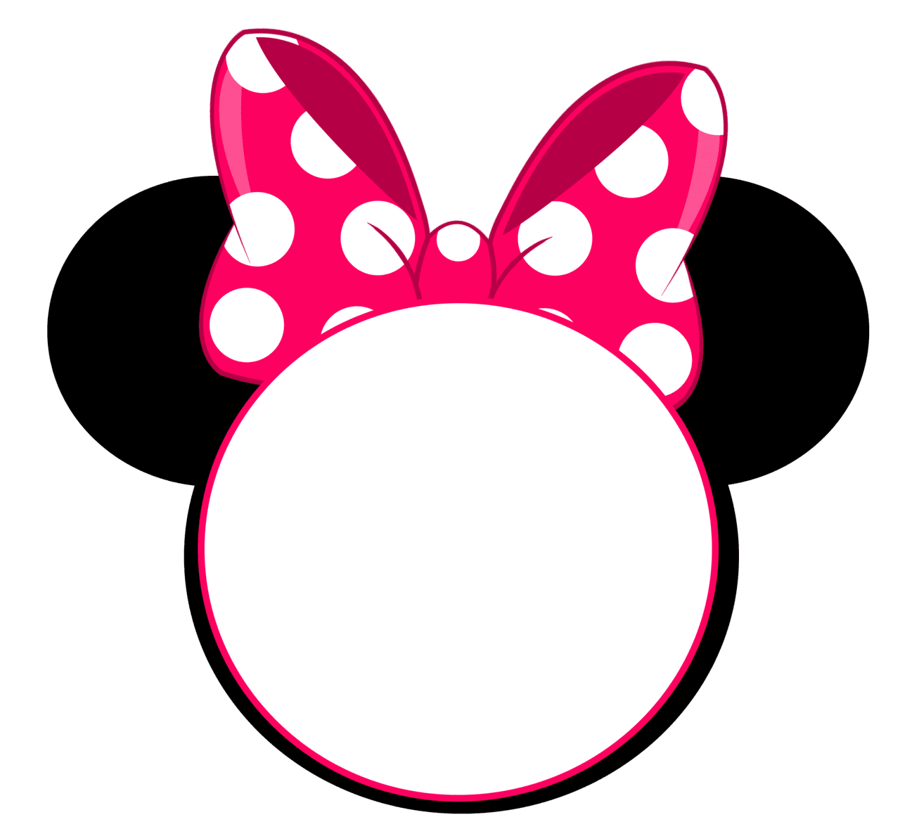 Printable minnie mouse pinky birthday invitation template clipart photo