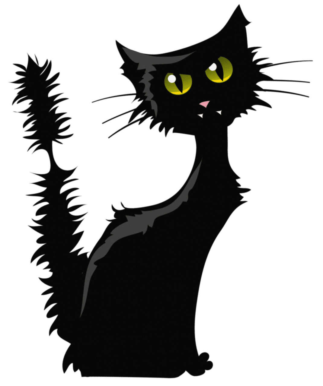 Black cat pin page clipart logo 2